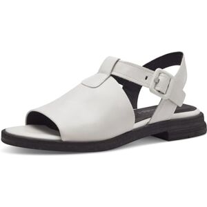 MARCO TOZZI Damsandaler, läder, Feel Me fotbädd, mjukt foder, 2–28164–42 sandal med klack, Vit svart, 39 EU MARCO TOZZI Damsandaler, läder, Feel Me fotbädd, mjukt foder, 2–28164–42 sandal med klack, Vit svart, 39 EU