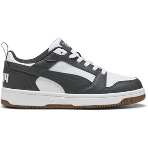 PUMA Unisex barn Rebound V6 Lo Jr Sneaker, White Dusky Gray Gum, 35.5 EU PUMA Unisex barn Rebound V6 Lo Jr Sneaker, White Dusky Gray Gum, 35.5 EU