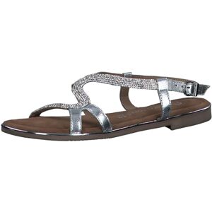 MARCO TOZZI dam, läder, 2–28143-42 sandal med klack, Silver kam, 41 EU MARCO TOZZI dam, läder, 2–28143-42 sandal med klack, Silver kam, 41 EU