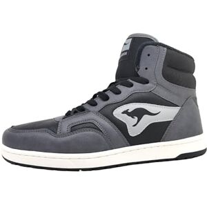 KangaROOS Unisex K-Slam Point Mid sneakers, stål grå/Jet svart, 37 EU, Stål grå jet svart, 37 KangaROOS Unisex K-Slam Point Mid sneakers, stål grå/Jet svart, 37 EU, Stål grå jet svart, 37