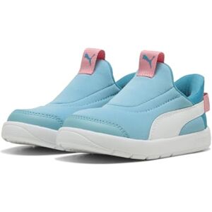 PUMA Unisex Baby Courtflex V3 Sliptech Inf Sneaker, Aqua vit Pinkscape, 20 EU PUMA Unisex Baby Courtflex V3 Sliptech Inf Sneaker, Aqua vit Pinkscape, 20 EU