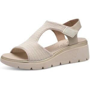 Jana Coshy Damsandaler platta med kardborreband, bekväma, Beige, 36 EU Jana Coshy Damsandaler platta med kardborreband, bekväma, Beige, 36 EU