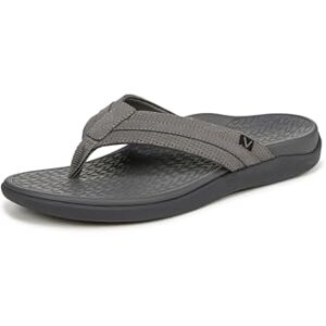 Vionic Herr Mtide Ii Flip-Flop, kolgrått läder, 10 UK, Kolgrå läder, 42.5 EU Vionic Herr Mtide Ii Flip-Flop, kolgrått läder, 10 UK, Kolgrå läder, 42.5 EU