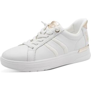 Tamaris Comfort dam Low 8-83733-46 sneakers, vit/guld, 40 EU Tamaris Comfort dam Low 8-83733-46 sneakers, vit/guld, 40 EU