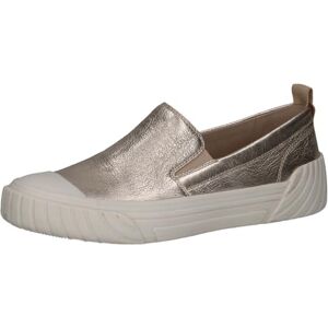 CAPRICE Damtofflor av läder platt, Platinum metall, 41 EU CAPRICE Damtofflor av läder platt, Platinum metall, 41 EU