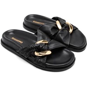 GIOSEPPO TISBURY, platta damsandaler, svart, 37 EU, Svart noir noir, 37 EU GIOSEPPO TISBURY, platta damsandaler, svart, 37 EU, Svart noir noir, 37 EU