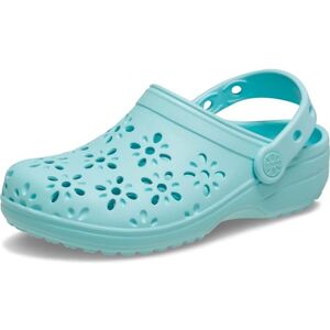 Crocs Classic Floral Cut Out Clog T Träsko unisex – barn, Aquamarine, 19/20 Crocs Classic Floral Cut Out Clog T Träsko unisex – barn, Aquamarine, 19/20
