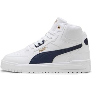 PUMA Unisex Shuffle Downtown MID sneakers, Vit Marinblå Guld, 7 UK, vit Navy Gold, 40.5 EU PUMA Unisex Shuffle Downtown MID sneakers, Vit Marinblå Guld, 7 UK, vit Navy Gold, 40.5 EU