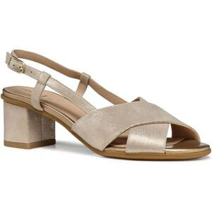 Geox Dam Aurely 50 A klack sandal, Lt guld, 41 EU Geox Dam Aurely 50 A klack sandal, Lt guld, 41 EU
