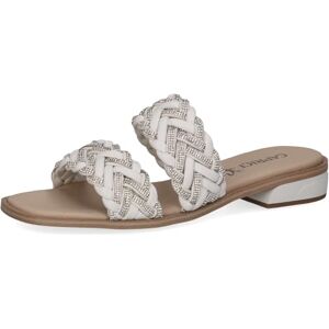 CAPRICE Damer 9-27101-42 platta sandaler, Vit mjuk tupplur, 39 EU CAPRICE Damer 9-27101-42 platta sandaler, Vit mjuk tupplur, 39 EU