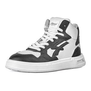 U Power U-Power Urban Lifestyle Hunter, vita och svarta sport- och fritidsskor i mjukt läder. Höga sneakers med halkfri sula med Infinergy-insats, perfekt för daglig användning., Svart vit, 39 EU U Power U-Power Urban Lifestyle Hunter, vita och svarta sport- och fritidsskor i mjukt läder. Höga sneakers med halkfri sula med Infinergy-insats, perfekt för daglig användning., Svart vit, 39 EU