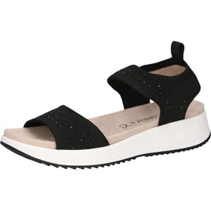 CAPRICE dam 9-28710-44 platta sandaler, svart stickad, 37 EU, Svart stickad, 37 EU CAPRICE dam 9-28710-44 platta sandaler, svart stickad, 37 EU, Svart stickad, 37 EU