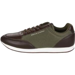 Tommy Hilfiger Löpare mix låga sneakers för män, Cocoa brun, 40 EU Tommy Hilfiger Löpare mix låga sneakers för män, Cocoa brun, 40 EU