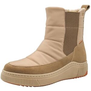 Tamaris COMFORT Vinterstövlar för kvinnor utan klack, fodrade vattenavvisande, Beige kam, 41 EU Tamaris COMFORT Vinterstövlar för kvinnor utan klack, fodrade vattenavvisande, Beige kam, 41 EU