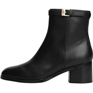 Tommy Hilfiger kvinnor TH BUCKLE RIDING MID HEEL BOOTIE FW0FW08859 ankelstövlar, svart (svart), 7,5, Svart, 42 EU Tommy Hilfiger kvinnor TH BUCKLE RIDING MID HEEL BOOTIE FW0FW08859 ankelstövlar, svart (svart), 7,5, Svart, 42 EU