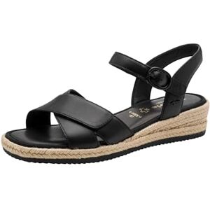 Tamaris Comfort dam kil/platt sand multijusterbar kilsandaler, svart Nappa, 42 EU Tamaris Comfort dam kil/platt sand multijusterbar kilsandaler, svart Nappa, 42 EU
