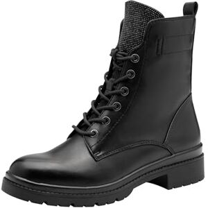 Tamaris Damen Spets Boot Flat 1-25236-43, ankelstövlar dam, svart glam, 36 EU, Svart glans, 36 EU Tamaris Damen Spets Boot Flat 1-25236-43, ankelstövlar dam, svart glam, 36 EU, Svart glans, 36 EU