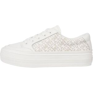 Tommy Hilfiger dam Vulc läder sneaker monogram FW0FW08331, gul, 7,5 UK, gUL, 42 EU Tommy Hilfiger dam Vulc läder sneaker monogram FW0FW08331, gul, 7,5 UK, gUL, 42 EU