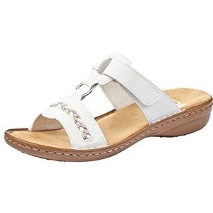 Rieker damers vår/sommar 60888 pantoletter, Vit, 39 EU Rieker damers vår/sommar 60888 pantoletter, Vit, 39 EU
