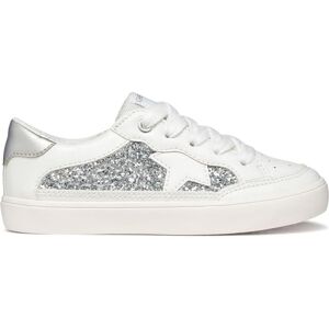 Geox J GISLI Girl B sneakers, vit/LT silver, 39 EU Geox J GISLI Girl B sneakers, vit/LT silver, 39 EU