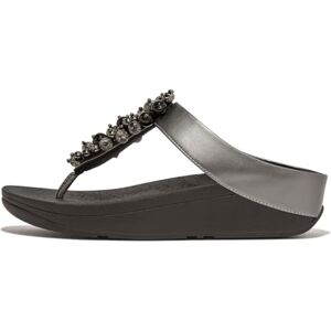 Fitflop Dam FINO Bauble-Bead tå-post sandaler, tenn svart, 6 UK, Tenn svart, 39 EU Fitflop Dam FINO Bauble-Bead tå-post sandaler, tenn svart, 6 UK, Tenn svart, 39 EU