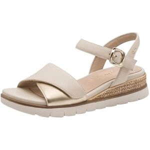 Tamaris Comfort dam kil/platat sand multijusterbar kilsandaler, elfenben/guld, 38 EU Tamaris Comfort dam kil/platat sand multijusterbar kilsandaler, elfenben/guld, 38 EU