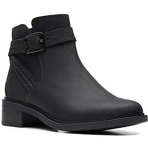 Clarks Maye rem-ankelstövel för kvinnor, Svart läder, 39.5 EU Clarks Maye rem-ankelstövel för kvinnor, Svart läder, 39.5 EU