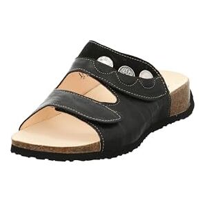 Think! Damen MIZZI chromfrei gegerbte nachhaltige Pantolette, SCHWARZ/KOMBI 0000 Think! Damen MIZZI chromfrei gegerbte nachhaltige Pantolette, SCHWARZ/KOMBI 0000