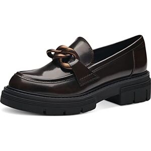 MARCO TOZZI Damloafer utan klack, vegansk med platå, caféborste, 38 EU MARCO TOZZI Damloafer utan klack, vegansk med platå, caféborste, 38 EU