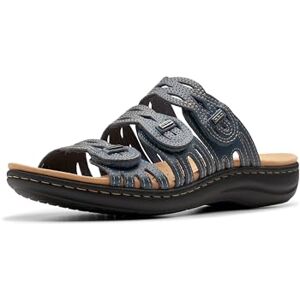 Clarks dam Laurieann Ruby platt sandal, Blå grå läder, 43 EU Clarks dam Laurieann Ruby platt sandal, Blå grå läder, 43 EU