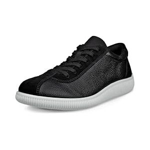 ECCO Dam mjuk noll snörning sneaker, Svart/Svart, 8-8.5 ECCO Dam mjuk noll snörning sneaker, Svart/Svart, 8-8.5