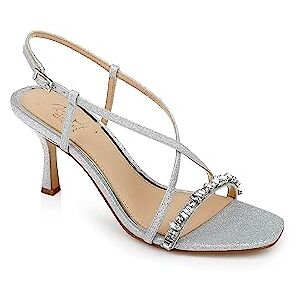 Jewel Badgley Mischka Dam Alexis sandaler med klack, silver, 39 EU Jewel Badgley Mischka Dam Alexis sandaler med klack, silver, 39 EU