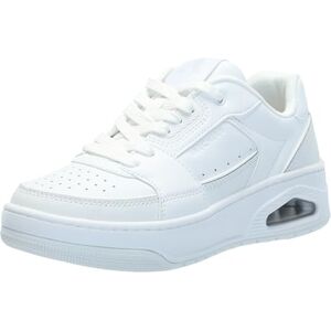 Skechers dam Uno Court Courted Style Sneaker, Vit/vit, 35.5 EU Skechers dam Uno Court Courted Style Sneaker, Vit/vit, 35.5 EU