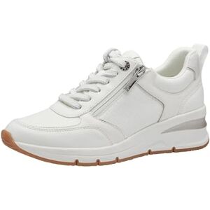Tamaris dam 1-23721-42 låg topp sneakers, Vitt silver, 36 EU Tamaris dam 1-23721-42 låg topp sneakers, Vitt silver, 36 EU