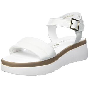 MARCO TOZZI Damer 2-2-28780-20 läder sandal med kilklack kilsandaler, vit, 36 EU, Vit, 36 EU MARCO TOZZI Damer 2-2-28780-20 läder sandal med kilklack kilsandaler, vit, 36 EU, Vit, 36 EU