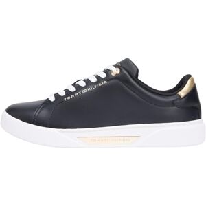 Tommy Hilfiger dam Essential Chic Court Sneaker FW0FW09019 låg topp, svart (svart), 37, Svart, 37 EU Tommy Hilfiger dam Essential Chic Court Sneaker FW0FW09019 låg topp, svart (svart), 37, Svart, 37 EU