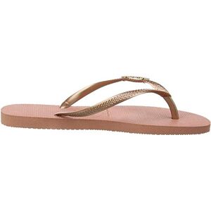 Havaianas flickor smal logotyp metalliska flip-flops, Rosa naken roséguld, 2 UK Havaianas flickor smal logotyp metalliska flip-flops, Rosa naken roséguld, 2 UK