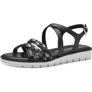 MARCO TOZZI Dam, Feel Me fotbädd, mjukt foder, vegan, 2–28608–42 kilsandal, Svart kam, 38 EU MARCO TOZZI Dam, Feel Me fotbädd, mjukt foder, vegan, 2–28608–42 kilsandal, Svart kam, 38 EU
