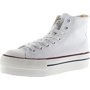 victoria unisex barn tribu doble Botin Lona sneaker, Vit Blanco 20-30 EU victoria unisex barn tribu doble Botin Lona sneaker, Vit Blanco 20-30 EU