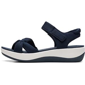 Clarks (クラークス) Dam ーララクンクスストラップ すい Sandal, Marinblå textil, 4 UK Wide Clarks (クラークス) Dam ーララクンクスストラップ すい Sandal, Marinblå textil, 4 UK Wide