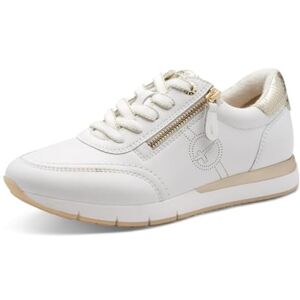 Tamaris Comfort dam låg återvunnen PET 8–83702–42 sneakers, vit/guld, 36 EU Tamaris Comfort dam låg återvunnen PET 8–83702–42 sneakers, vit/guld, 36 EU