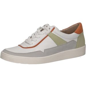 CAPRICE Damsneakers, platta av läder med skosnören, Lt grå kam, 42 EU CAPRICE Damsneakers, platta av läder med skosnören, Lt grå kam, 42 EU