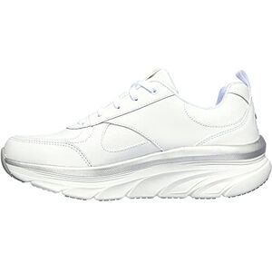 Skechers D'lux Walker Timeless Path Sneaker för kvinnor, Vit läder silver trim, 37.5 EU Skechers D'lux Walker Timeless Path Sneaker för kvinnor, Vit läder silver trim, 37.5 EU