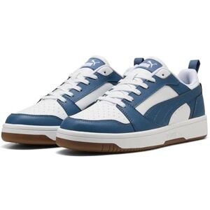 PUMA Unisex Rebound V6 låga sneakers, vit-mörk indigo-tuggummi, 5 UK, vit mörk indigo tuggummi, 38 EU PUMA Unisex Rebound V6 låga sneakers, vit-mörk indigo-tuggummi, 5 UK, vit mörk indigo tuggummi, 38 EU