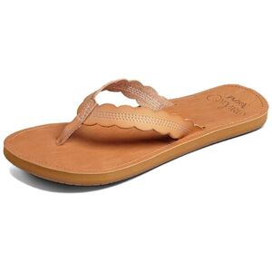 REEF Women's Cushion Scallop Flip-Flop, Natural, 5 REEF Women's Cushion Scallop Flip-Flop, Natural, 5