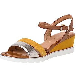 MARCO TOZZI Damer 2-2-28724-20 läder sandal med kilklack kilsandaler, saffron comb, 36 EU, Saffrkam, 36 EU MARCO TOZZI Damer 2-2-28724-20 läder sandal med kilklack kilsandaler, saffron comb, 36 EU, Saffrkam, 36 EU