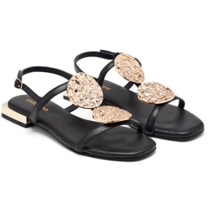 GIOSEPPO Juvel Sandal, platt damsandal, svart, 38 EU, Svart noir noir, 38 EU GIOSEPPO Juvel Sandal, platt damsandal, svart, 38 EU, Svart noir noir, 38 EU