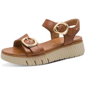 Tamaris dam komfort kil/platat sand multiadjustable kilsandal, Cognac-nappa, 39 EU Tamaris dam komfort kil/platat sand multiadjustable kilsandal, Cognac-nappa, 39 EU