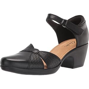 Clarks Emily Rae pumps för kvinnor, Svart läder, 39 EU Weit Clarks Emily Rae pumps för kvinnor, Svart läder, 39 EU Weit