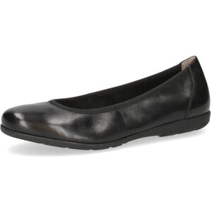 CAPRICE Damballerinaskor av läder platt, Svart nappa, 37 EU CAPRICE Damballerinaskor av läder platt, Svart nappa, 37 EU